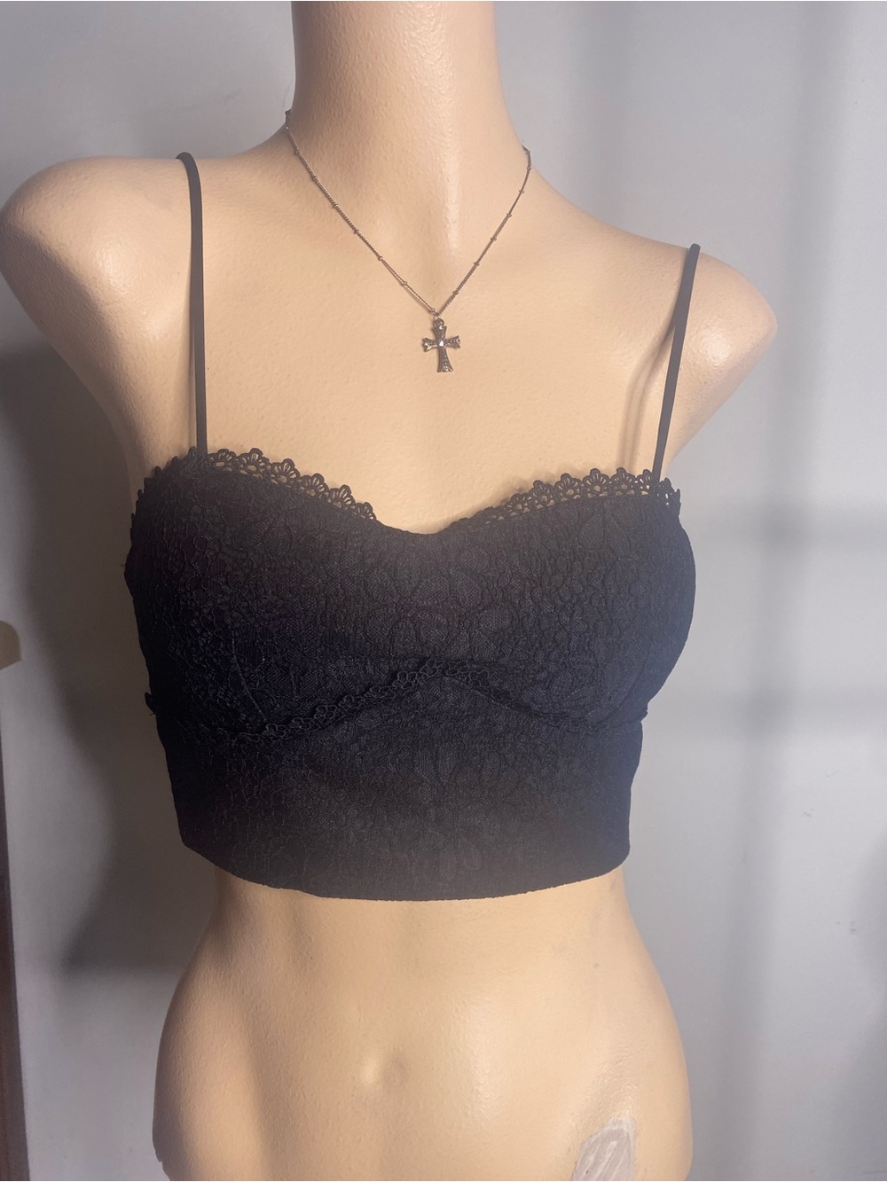 Black Lace Bralette Crop - Women Intimates & Sleepwear